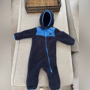 Cozy Navy and Blue Sherpa Bodysuit